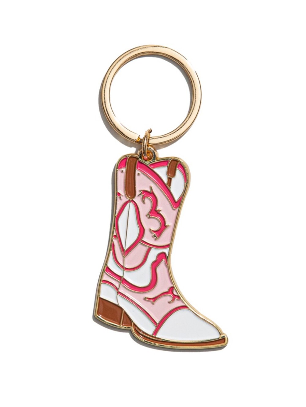 Cowboy Boot Enamel Keychain Bag Charm